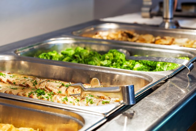 Buffet serving dishes